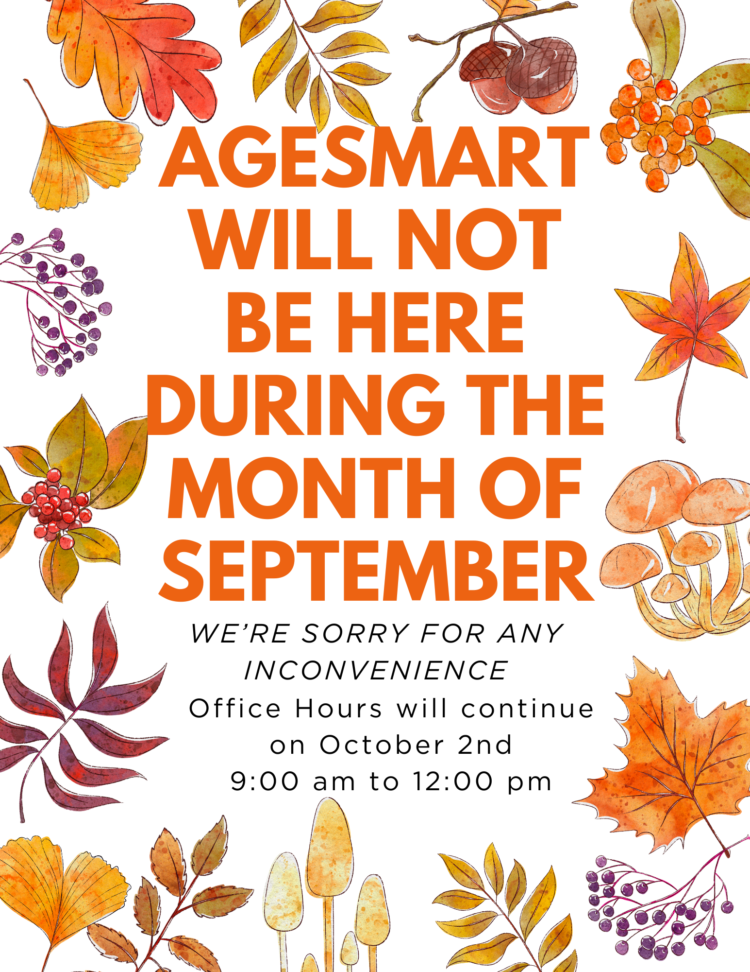 AgeSmart Not Here Flyer 1