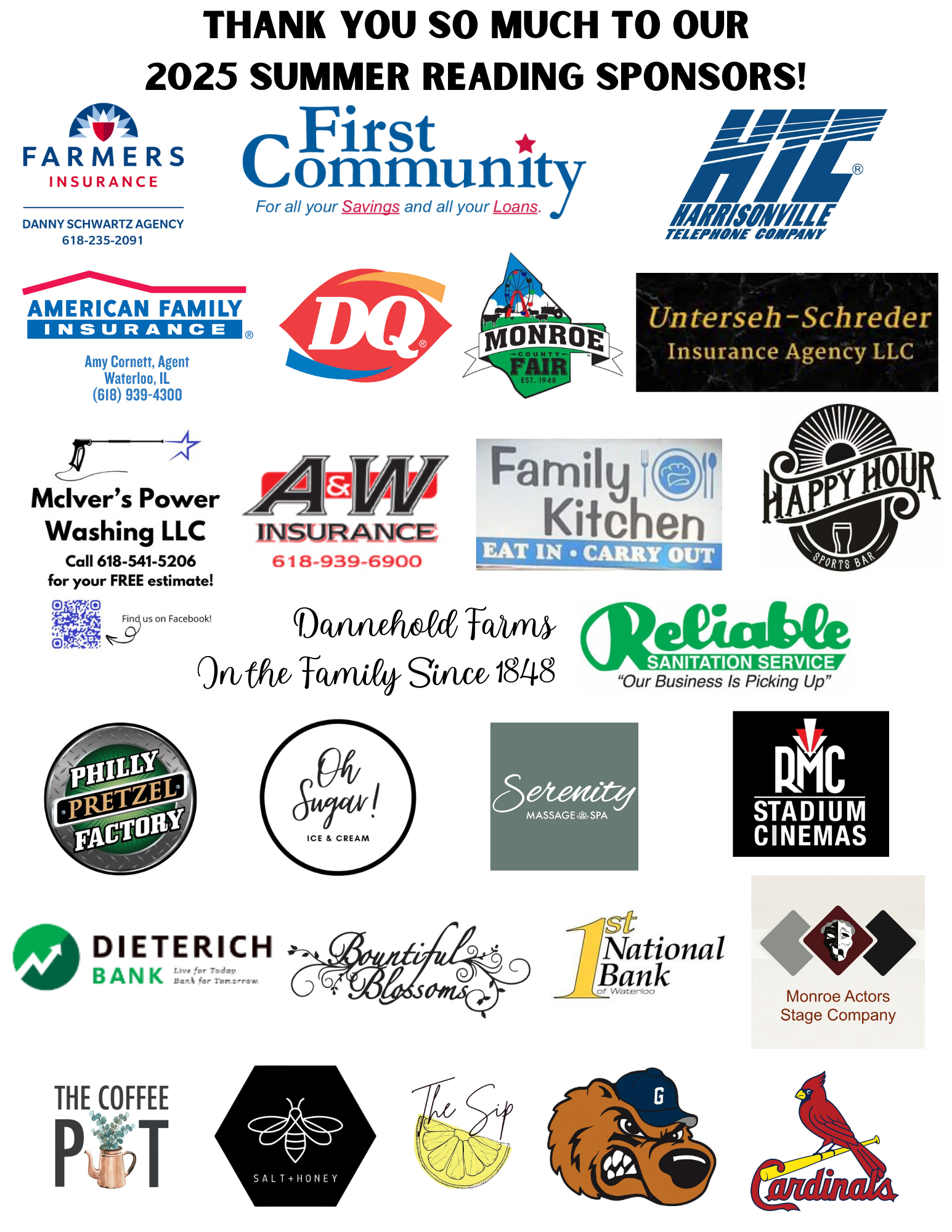 Summer Reading Sponsors